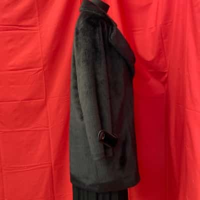  Womens  Size L Black  Fauxmance Black Fur  Jacket