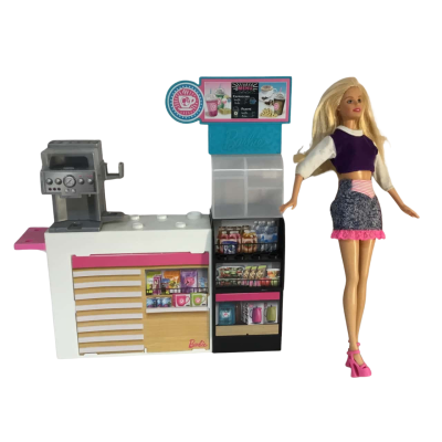 Barbie and Coffee Shop Accessory as pictured