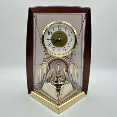 Seiko Ariella Rotating Pendulum Mantel Clock (working)