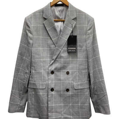 Connor Mens  Size 36 Suit Jacket Checked / Light Grey RRP $149.99 