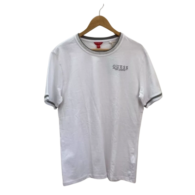 Guess Mens  Size L Short Sleeve T-shirt White 