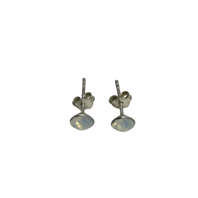 925 Silver White Opal Crystal Earrings