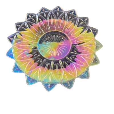 Glass Petal Smokey Platter