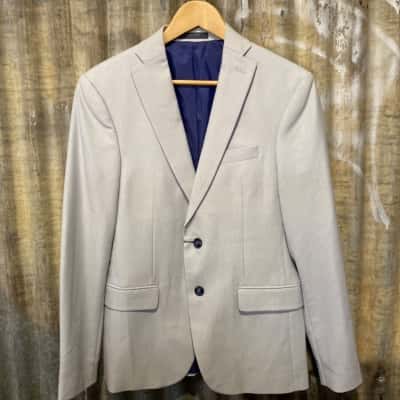 Zara Man Mens Jacket Size USA 38 Blue/Grey
