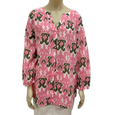 Gordon Smith Womens  Size 18 Button Up Top Pattern 