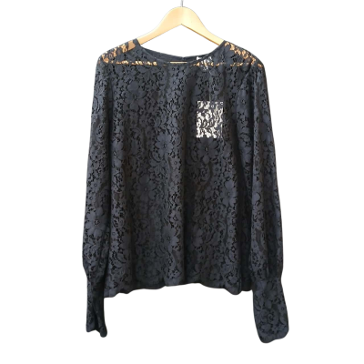 Witchery Size XL Long Sleeve Top Navy Blue BNWT