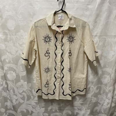 By Frankie Fortunateone Natural Instincts PJ Set  Womens  Size XS Beige / Black  