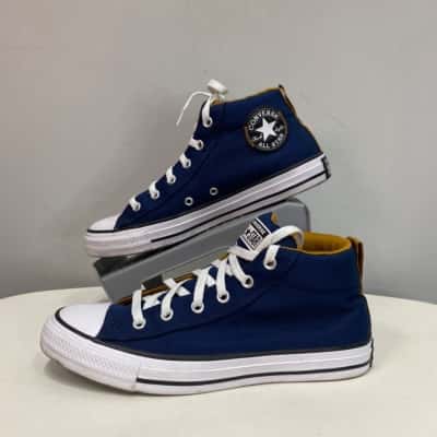 Converse Mens  Size 8 (Women’s size 10) Hi-top Sneakers Blue / Brown 