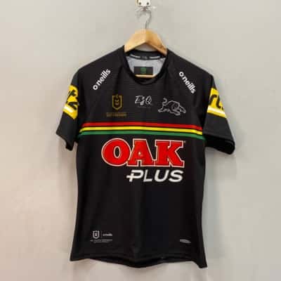 NRL Penrith Panthers 2021 Premiership Womens  Size 12 Jersey Black  