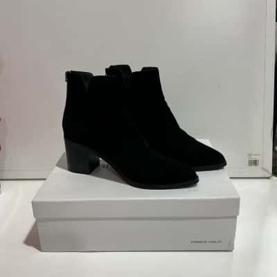 Jo Mercer Black Suede Ankle Boots Women’s size 39