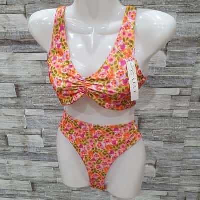  Womens  Size 8 Floral / Green / Multicoloured / Orange / Pink  / Yellow  bikini
