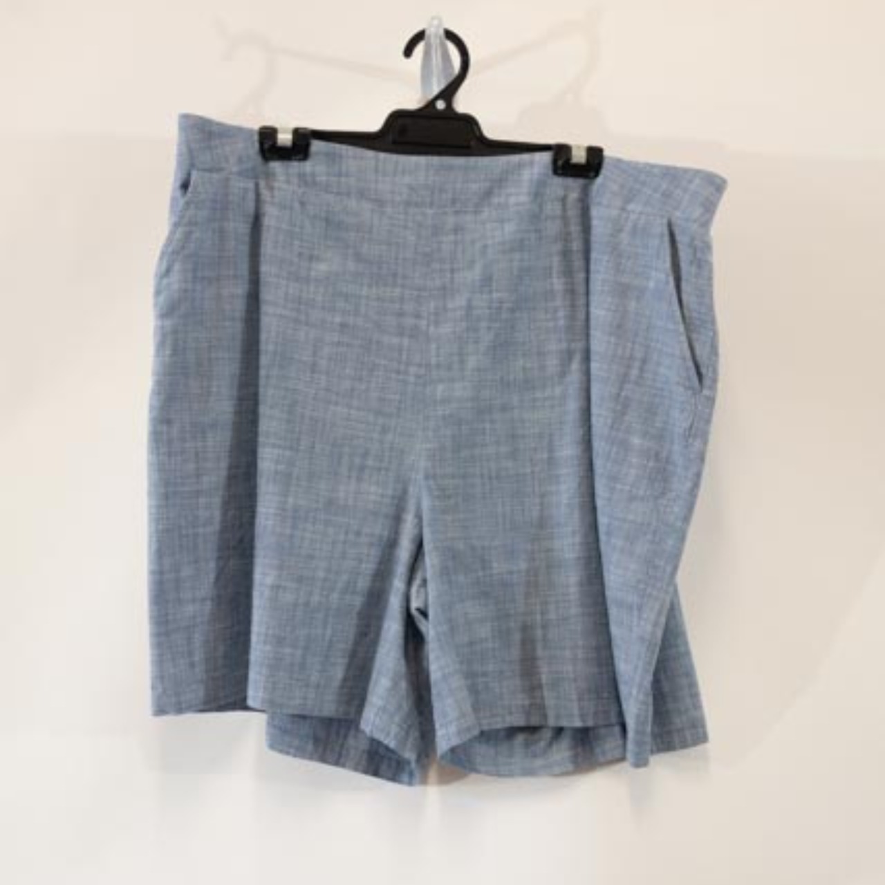 plus size chambray shorts