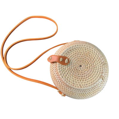  Womens Rattan Cross Body Bag Beige / Brown 