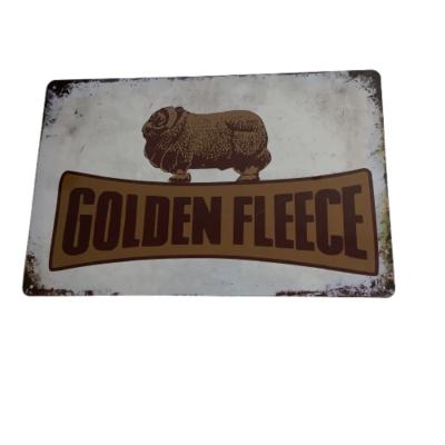 Brand New Golden Fleece Metal Man Cave Aussie Car Sign #2270-1-pp