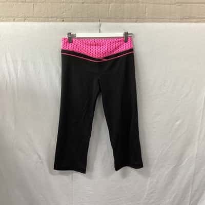  Womens  Size S Gym 3/4 pants Black  / Pink  