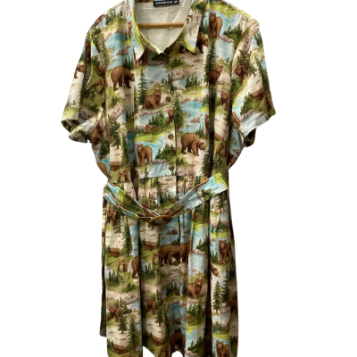 Dangerfield Womens  Size 22 Shirt Dress Animal & forest print 