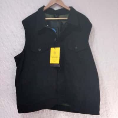  Johnny Reb Men's Size XXXXL Motorcycle Vest Black Denim