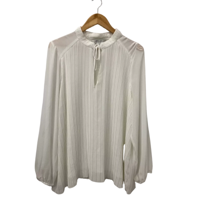 Forever New Curve Womens  Size 22 Long Sleeve Top Porcelain