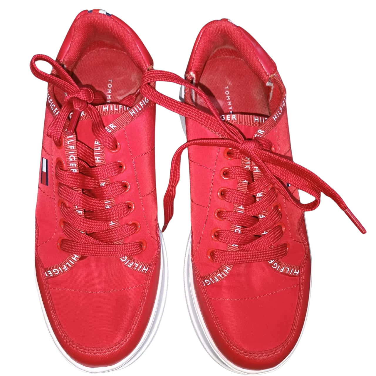 Tommy Hilfiger Mens Shoes Size 6 Red / White (s)