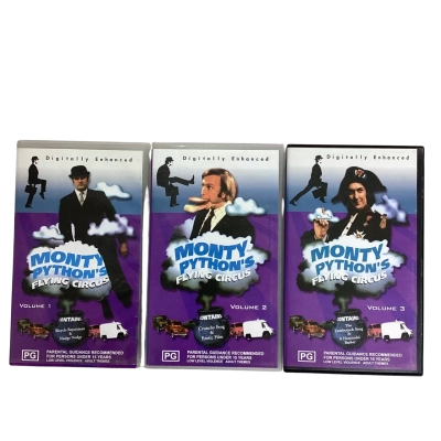 Monty Pythons Flying Circus VHS Bundle Vol 1-3 Comedy Classic