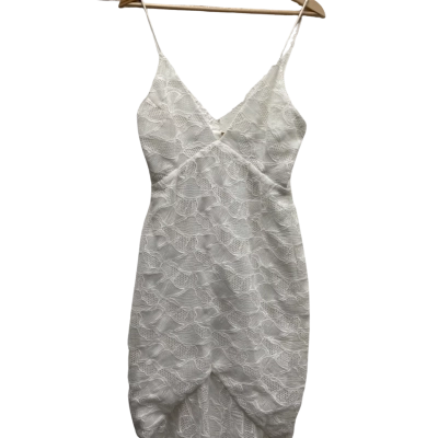 Nicola Finetti SILK CONTRAST Womens  Size 10 Maxi/ Shoestring Strap Dress White 