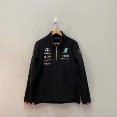Tommy Hilfiger Mercedes AMG Petronas Formula One Mens  Size S Black Polar Fleece Jumper 