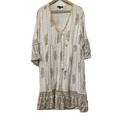 Caroline Morgan Womens  dress Size 16 Gold / Striped / White 