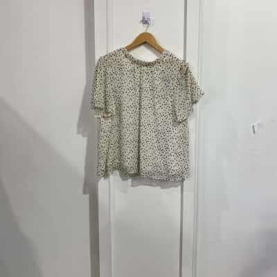 Forever New Womens  Size 16 Blouse Black  / White 