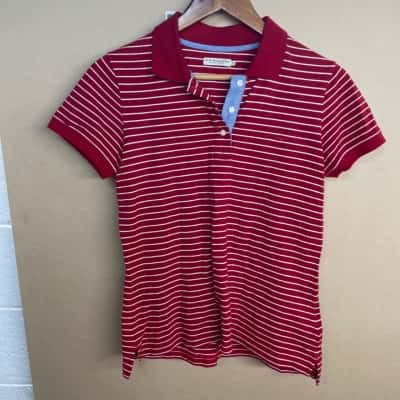 R.M. Williams Womens  Size 10 Polo Shirt Red / White 