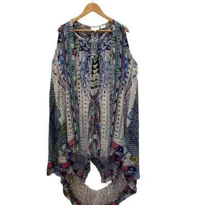 Camilla Franks “Maasai Mosh” Women's Embellished Multiwear Silk Sleeveless Vest – Size One Size