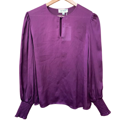 Review Burgundy Keyhole Blouse Size 10
