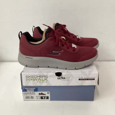 NEW - Skechers Go Walk Flex Sneakers Burgundy Size EUR 45.5