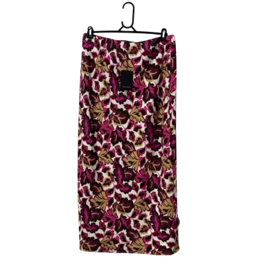 Decjuba Purple Floral Printed MIDI Skirt Size 16 