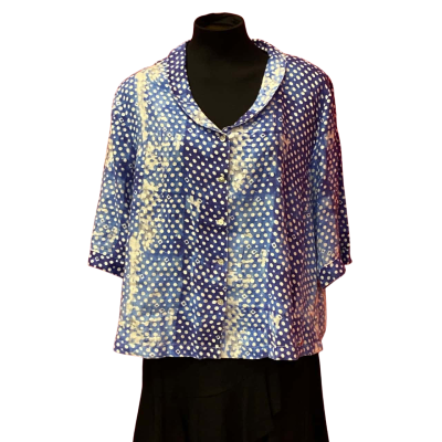 ***W-Lane Womens  Size 20 Blue Linen Top
