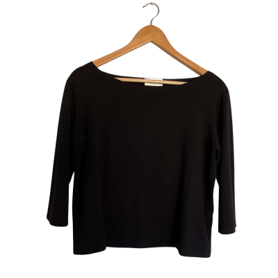 Mela Purdie - Womens  Size 14 3/4 Sleeve Top Black