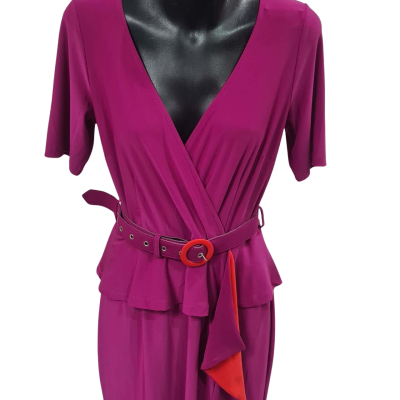 Leona Edmiston Womens  Size 1 (AU 10) Dress  Magenta and Orange
