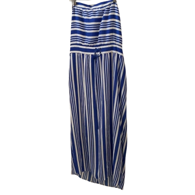 City Chic Womens  Size M Casual Dress Blue / Pinstriped / White 