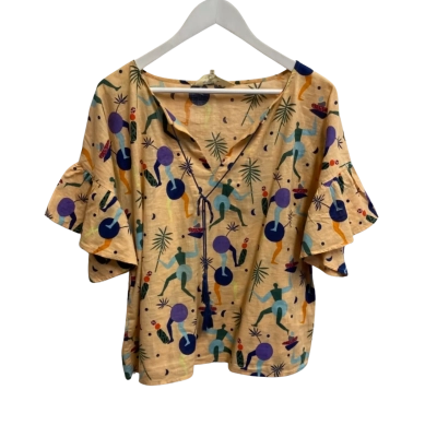 Gorman Womens  Size 12 3/4 Sleeve Top Multicoloured / Pattern 