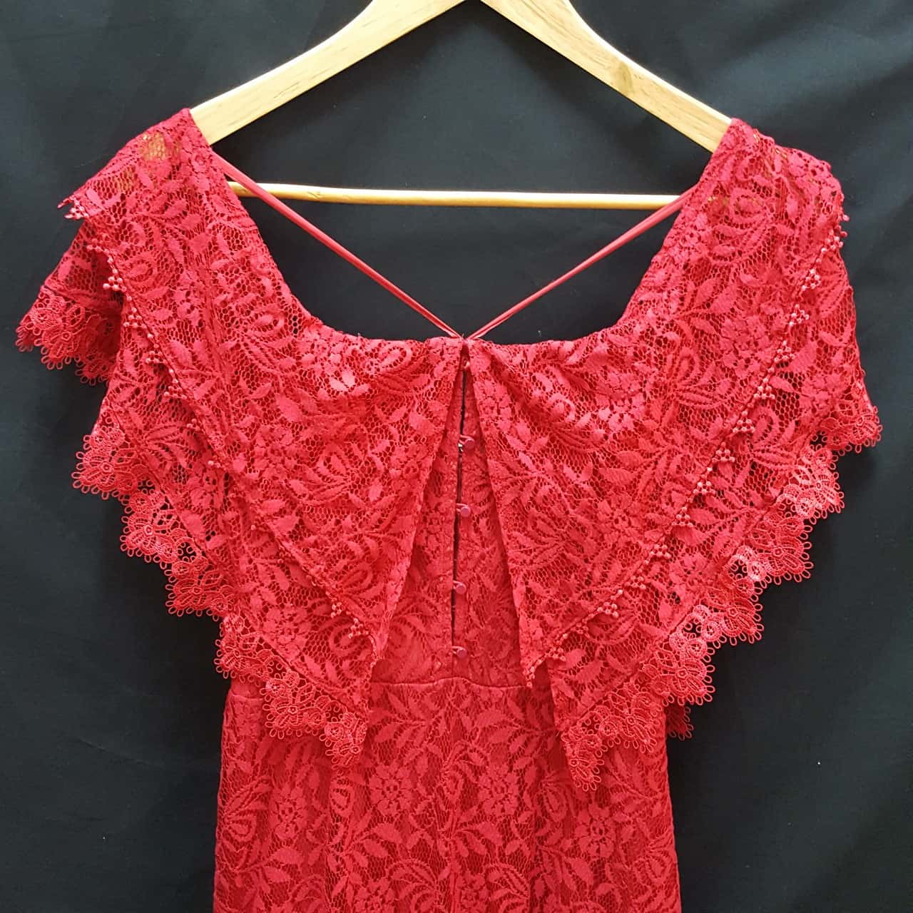 alice McCall Wine Electric Lace Maxi Dress Women's size 10(s)