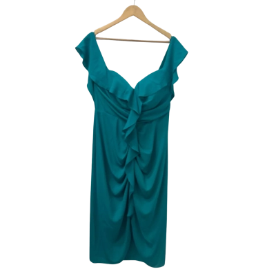 City Chic Womens  Size XS Off The Shoulder Dress Aqua