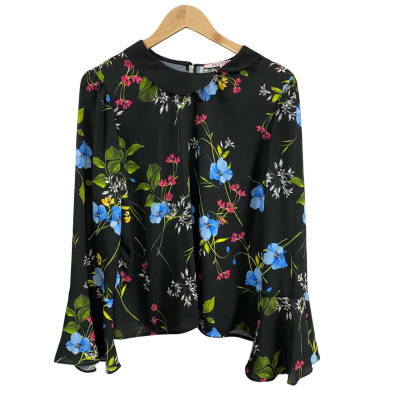 Review Womens Size 16 Floral Sheer Blouse 