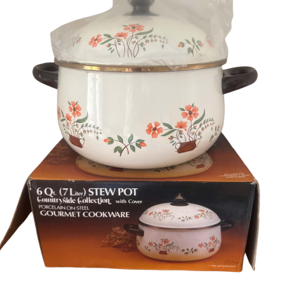 Vintage. Brand New . Countryside Cookware, Stew Pot. 6Qt. 7L   