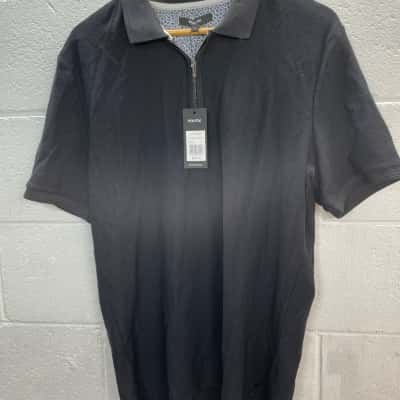 Politix Mens  Size L Polo Shirt Black  