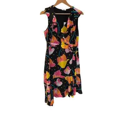 BNWT Jeanswest Womens  Size 14 Frill Front Dress Poppy Print RRP $119.99