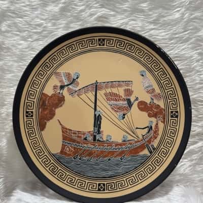 Vintage Greek pottery plate