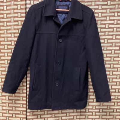 Men's Tommy Hilfiger black wool blend Coat 