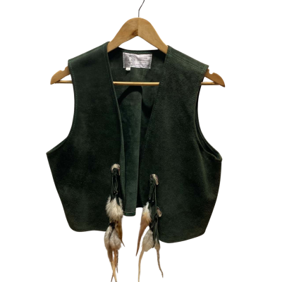 Two Feather Trading Company Ladies Green Vest 