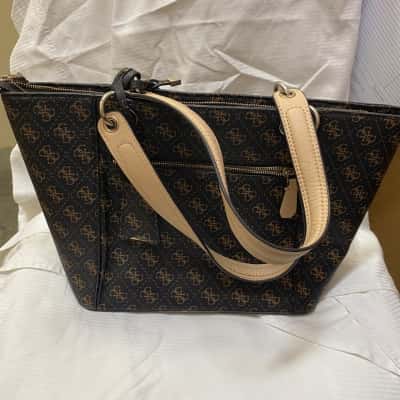 Guess Womens Handbag Beige / Black  