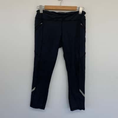 Lululemon Black Sport Tights Leggings Pants  Size 8 