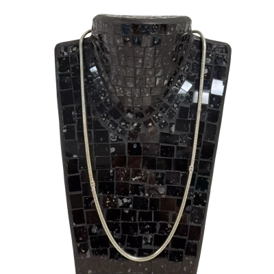 Sterling Silver (925) Snake Chain Charm Necklace (32 grams)